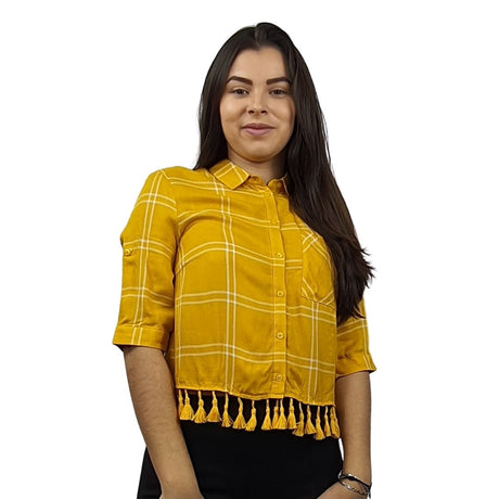 Blusa Vero Moda Mostaza Style SISTER 1/2 SHIRT(HH)
