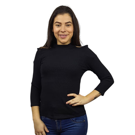 Blusa Vero Moda Negro Style MARS 3/4 TOP(UM)