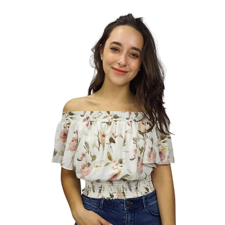 Top Vero Moda Blanco  Style SUZY CAROLINE 1/2 TOP(HH)
