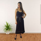 Pantalon Vero Moda Negro Style CAMILLE 7/8 WIDE PANTS(TP)