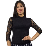 Top Vero Moda Negro Style CRYSTAL 3/4 JERSEY TOP(VMC-NN)