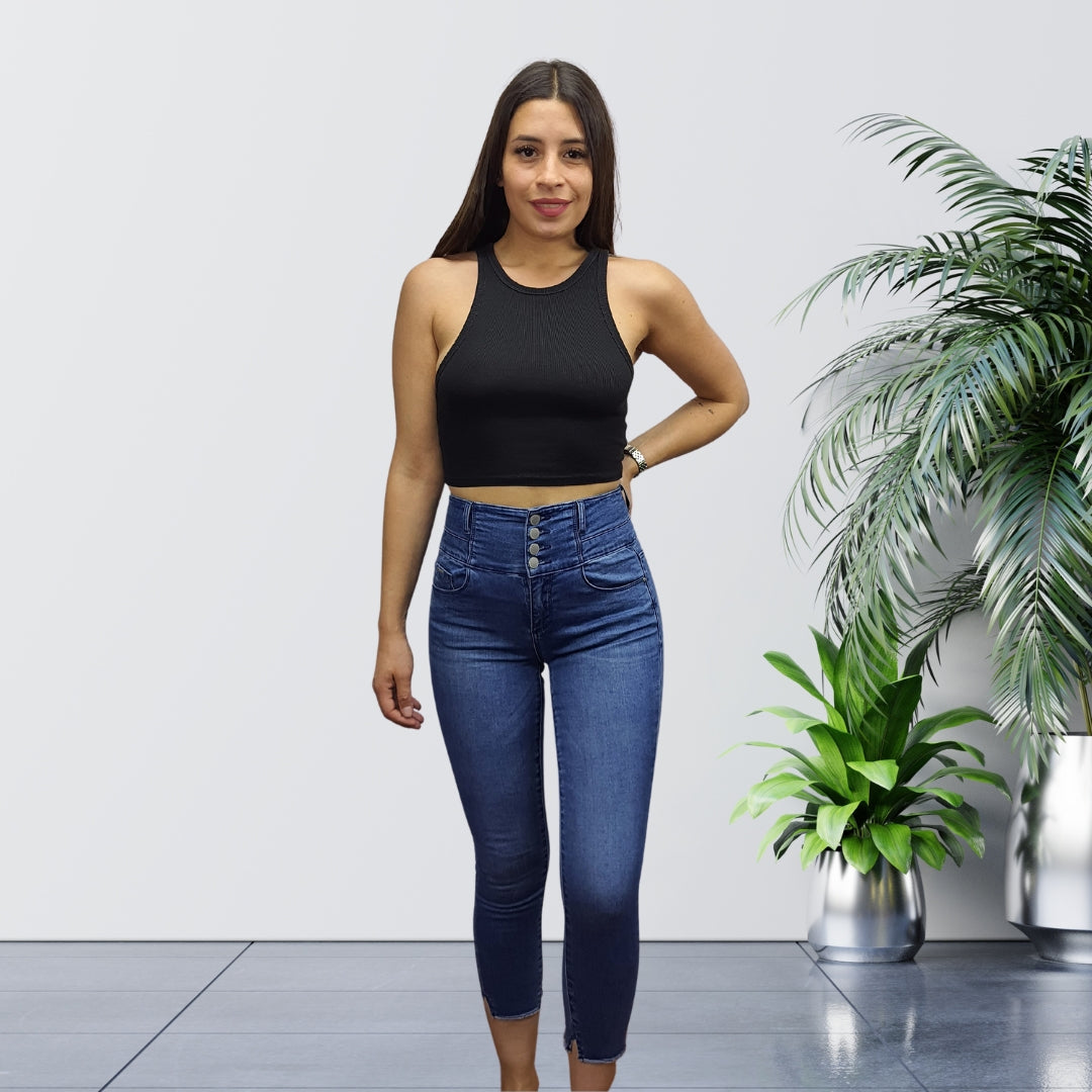 Jeans Vero Moda Azul Style BEATS 7/8 HW X-SLIM JEANS(SL)