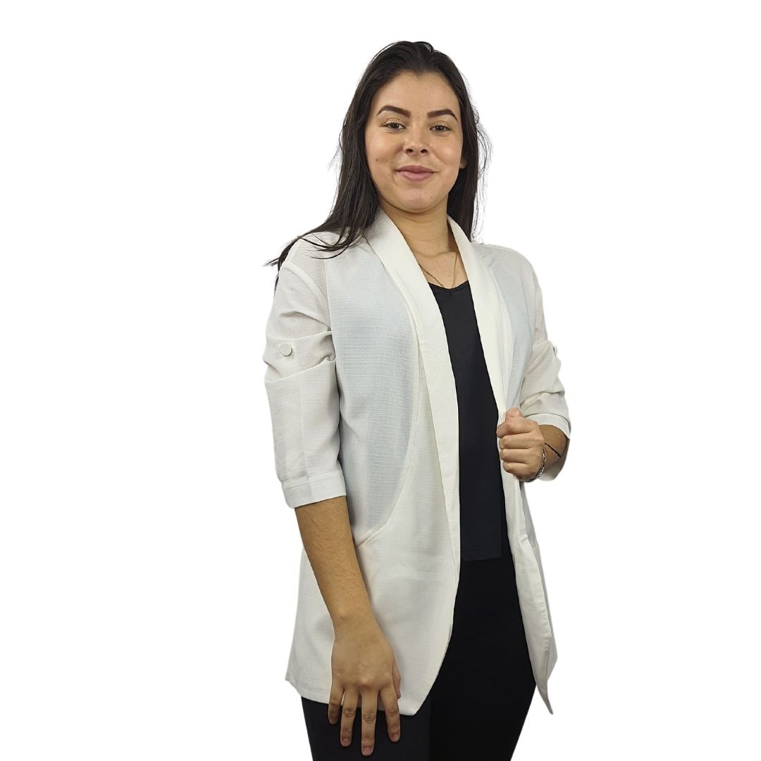 Blazer Vero Moda Blanco Style EUROPE 3/4 BLAZER(VMC-TP-EC-2)