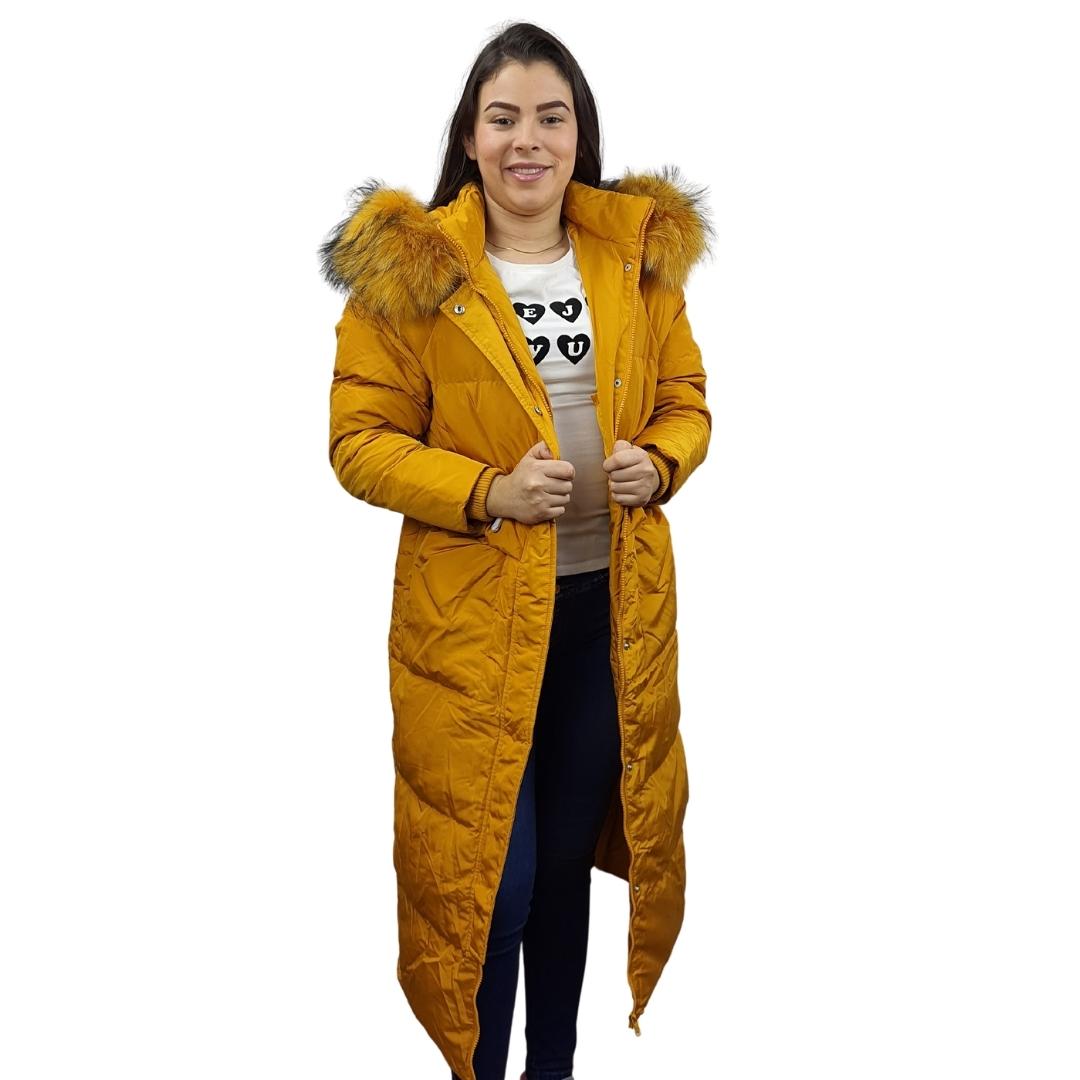 Parka Vero Moda Mostaza Style CHOICE LOGIE LONG DOWN COAT-OR