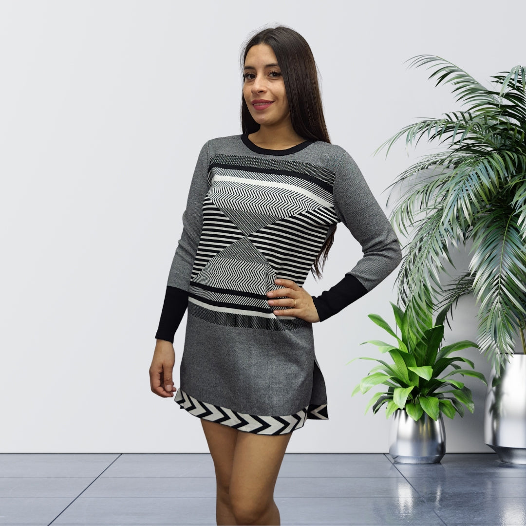 Vestido  Vero Moda Negro Style OWEN L/S LONG KNIT(PM-CT-2)