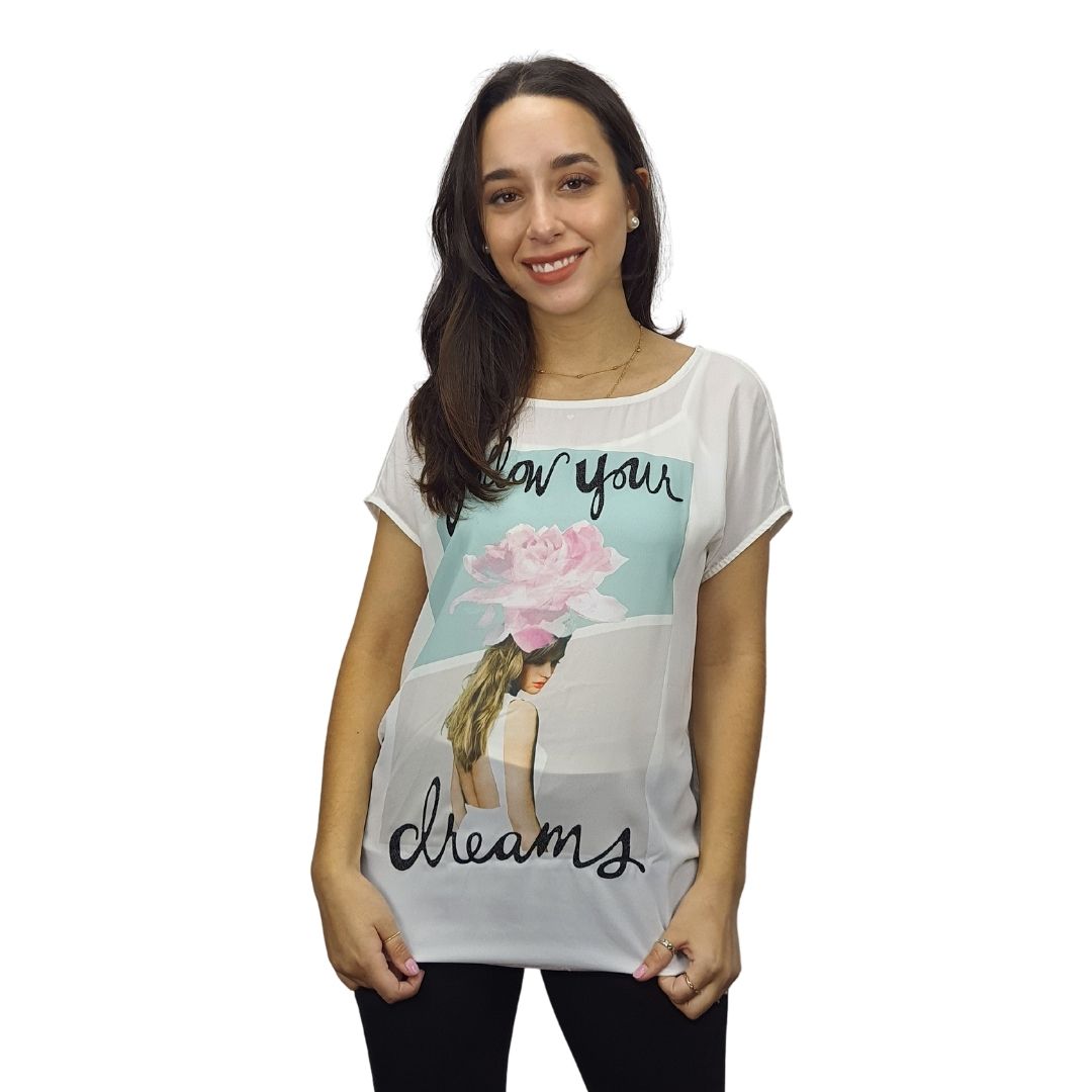 Blusa Vero Moda Blanco  Style SWEETY LOOSE S/S TOP(CR)