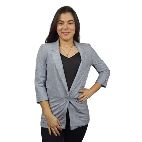 Blazer Vero Moda Gris Style VANESSA MELANGE 3/4 BLAZER(VMC-TP)