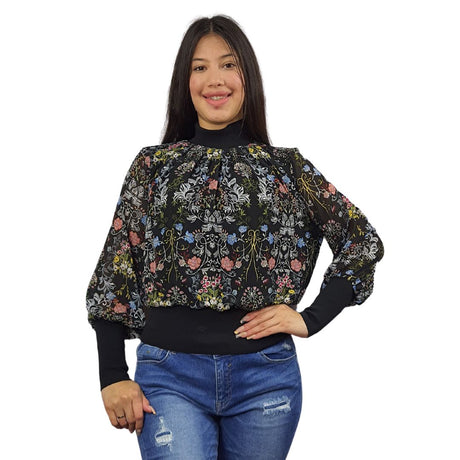 Blusa Vero Moda Negro Style JENNIFER L/S TOP(DR)