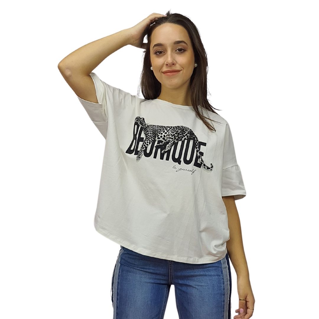 Polera Vero Moda Blanco  Style JUNGLE BOX S/S TOP(NE-CT-2)