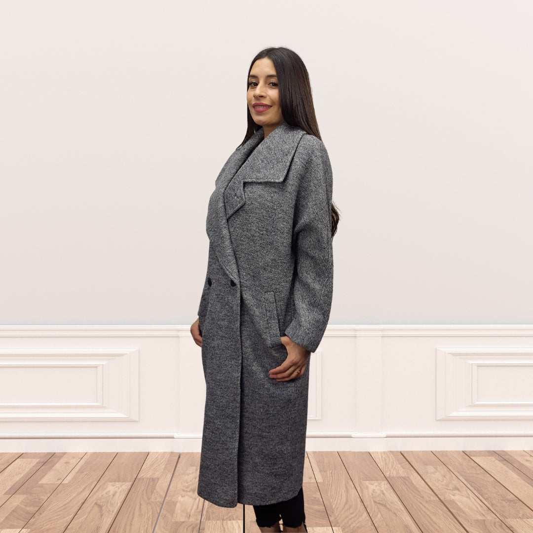 Blazer Vero Moda Gris Style MARA L/S WOOL COAT(VMC-NL)