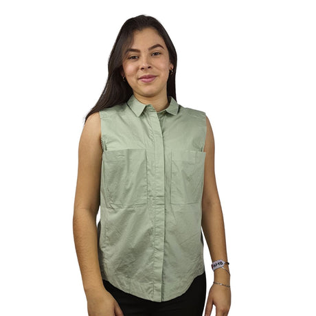 Blusa Veromoda Verde Style TAN S/L SHIRT(NE-EC-2)