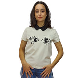 Blusa Veromoda Blanco  Style EYES S/S TOP(TP-ES-2)