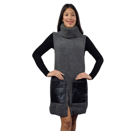 Vestido Vero Moda Gris  Style PENCIL S/L KNIT SET(MW-EC-3)