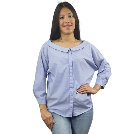 Blusa Vero Moda Azul Style HANGER LOVE 3/4 SHIRT(SL)