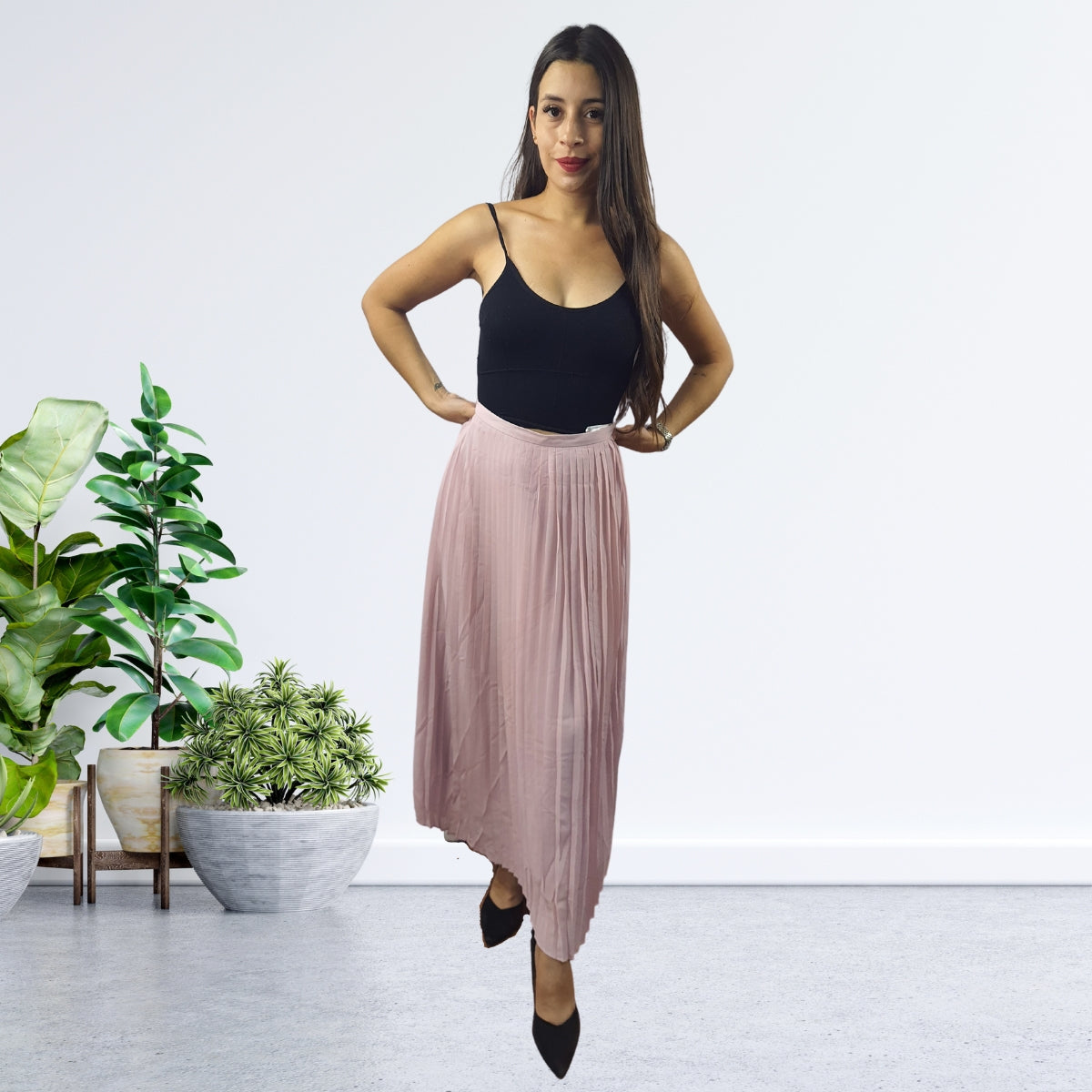 Falda Vero Moda Rosa Vieja Style DELIA LONG SKIRT(VMC-MM)