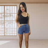 Short Vero Moda Azul Claro Style PEG HW DENIM SHORTS(FL)