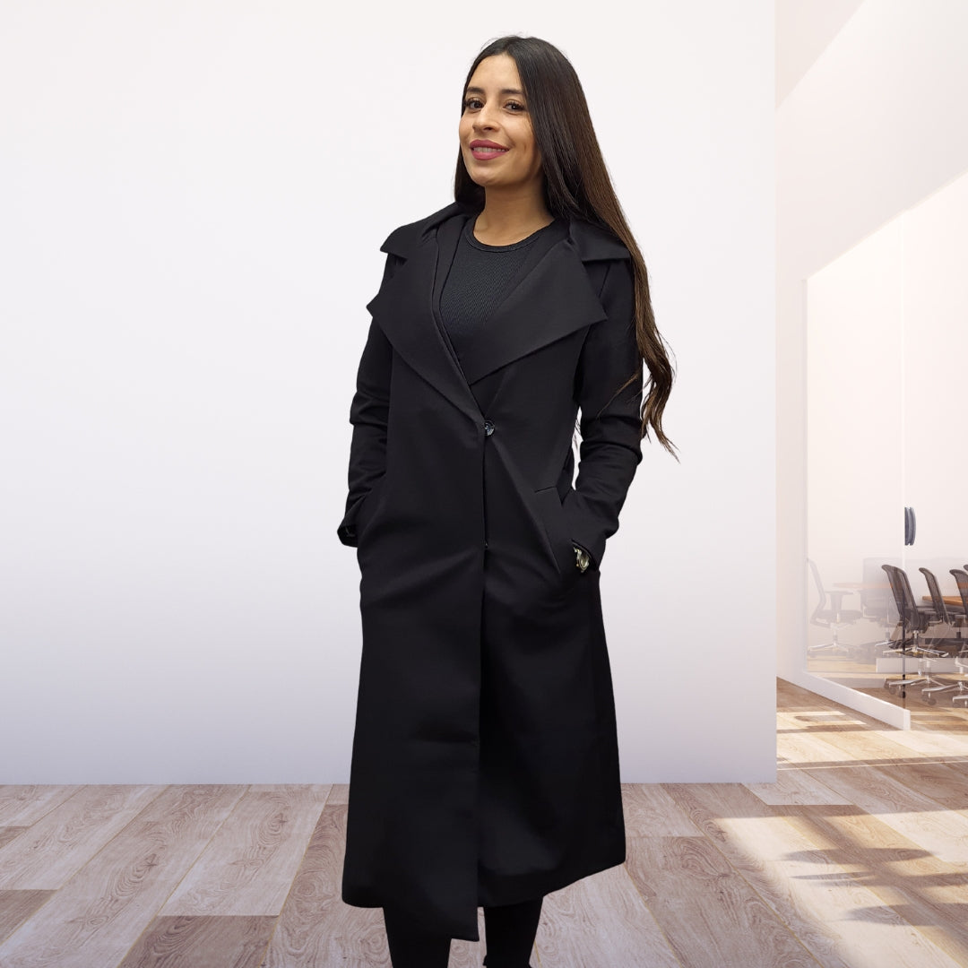 Blazer Vero Moda Negro Style JERSOU L/S COAT(VMC-DR)