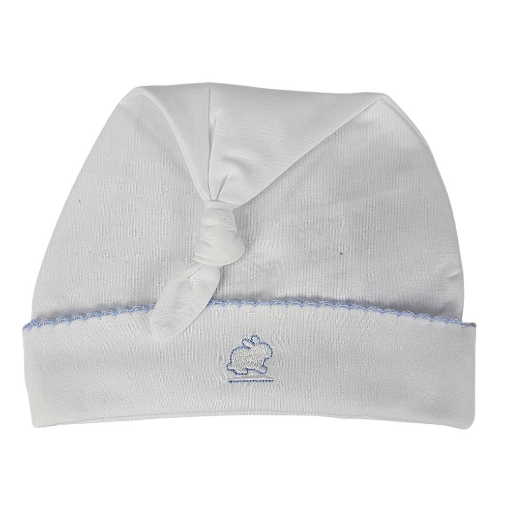 Gorro Babycottons C/nudo Blanco Celeste