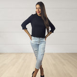 Blusa Vero Moda Negro Style KARMIA 3/4 KNIT(VMC-CR)