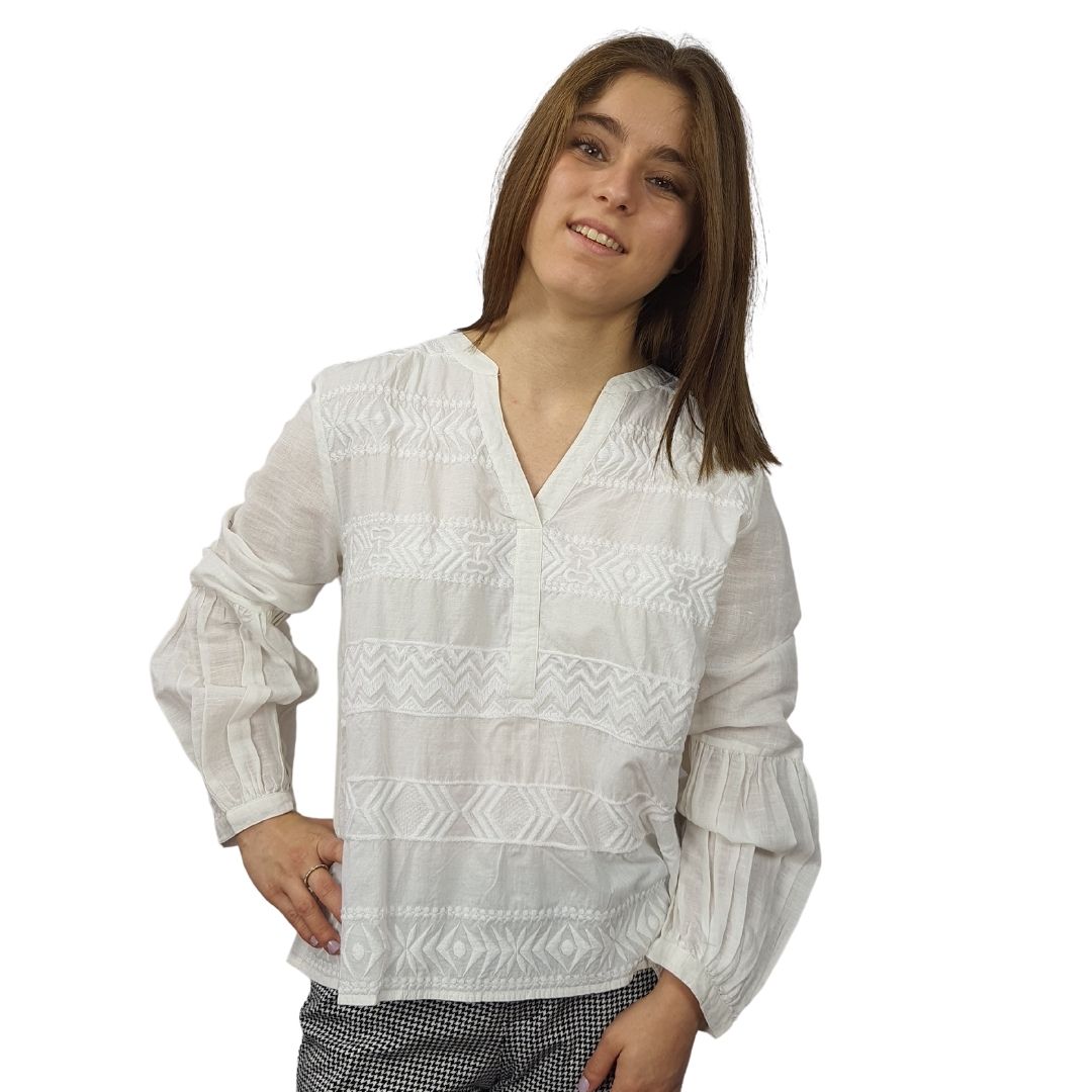 Blusa Rapsodia Elagertha Blanco