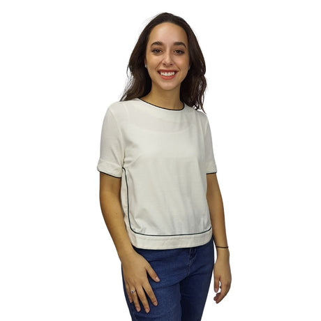 Blusa Vero moda Blanco Style SARA S/S JERSEY TOP(VMC-SD)