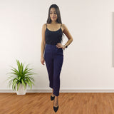 Pantalon Vero Moda Azul Oscuro Style RORY 9/10 CARROT PANTS(SL)