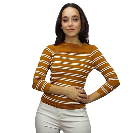 Blusa Vero Moda Marron  Style CARRY 3/4 KNIT(NL)