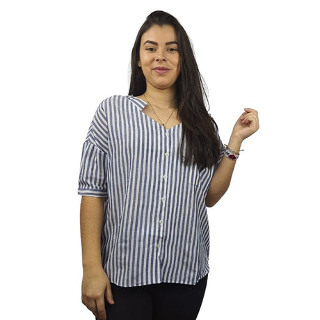 Blusa Vero Moda Azul Style UEMURA 1/2 SHIRT(MM)-OR