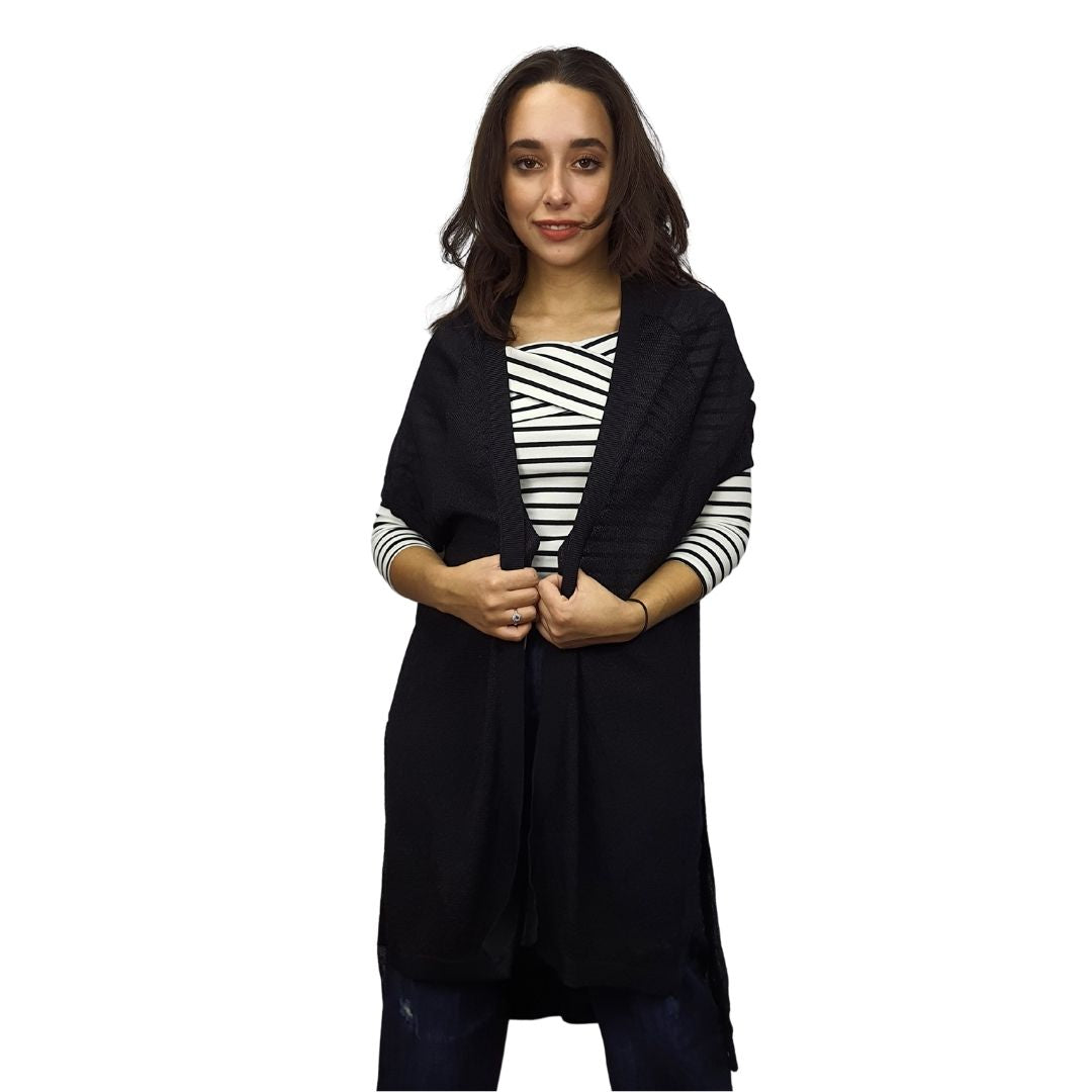 Tapado Vero Moda Negro  Style DEBBY S/S KNIT CARDIGAN(NE-EC-2)