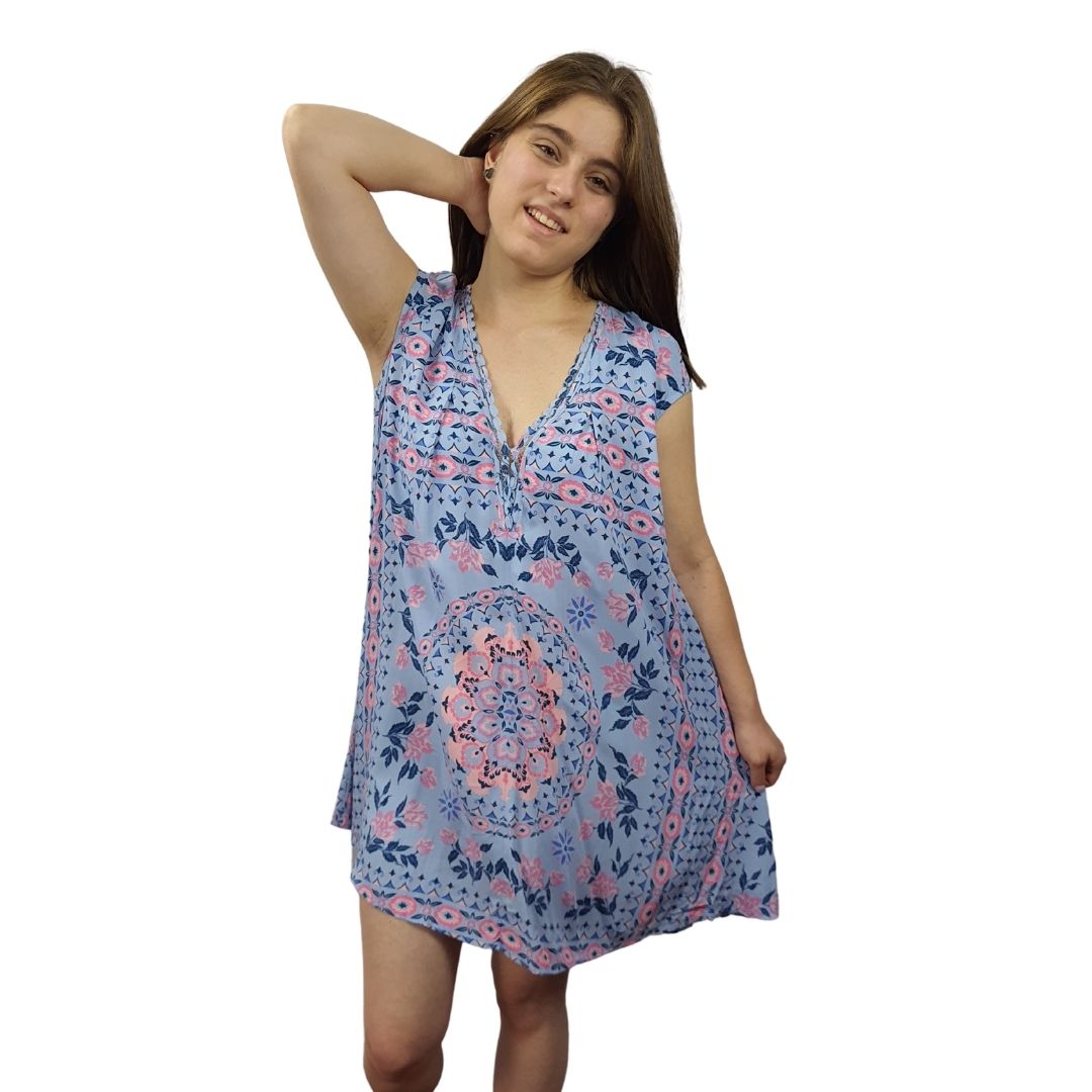 Vestido Rapsodia Southside Short Celeste