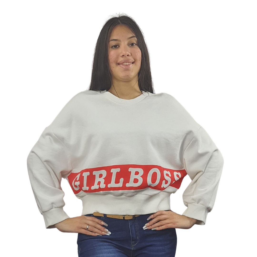 Sweater Vero Moda Blanco Style BELLE BOX L/S SWEAT(LL)