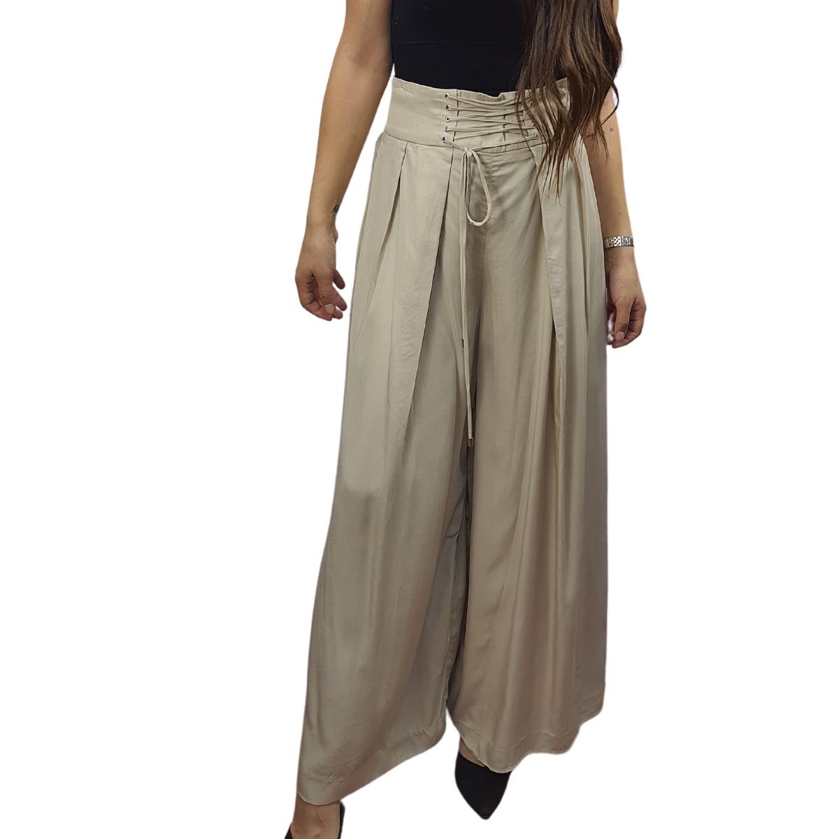 Pantalon Vero Moda Beige Style ARIA SOFT 9/10 LOOSE PANTS(VMC-NC)