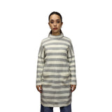 Vestido Vero Moda Blanco y Gris  Style KATE 7/8 KNIT DRESS(PM-EC-2)