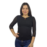Blusa Vero Moda Negro Style TIFFANY 3/4 JERSEY TOP(VMC-UM)