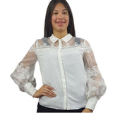 Blusa Vero Moda Blanco Style BELLA L/S SHIRT(VMC-DR)