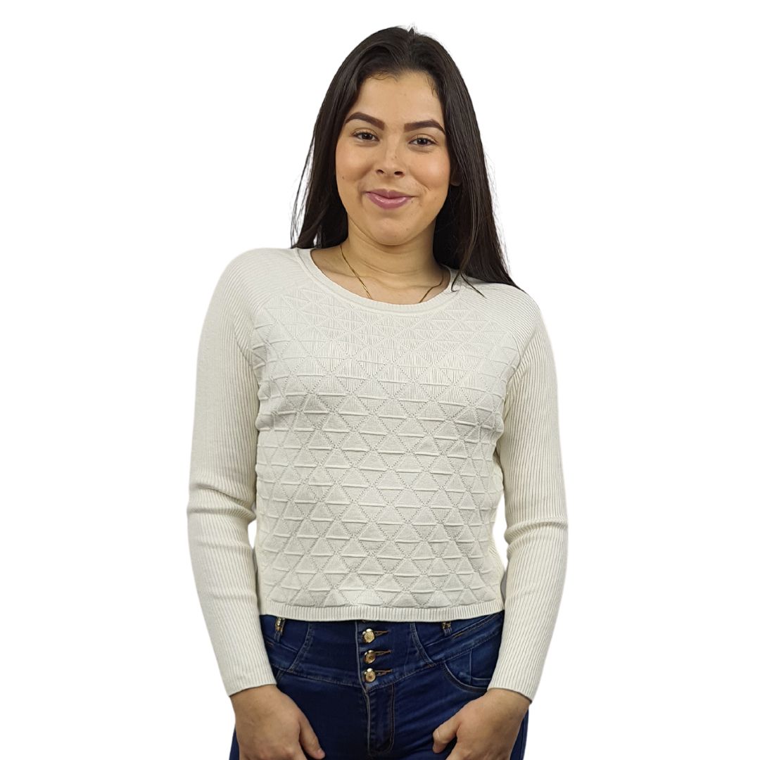 Sweater Vero Moda Blanco Style LUCY L/S KNIT(UM)