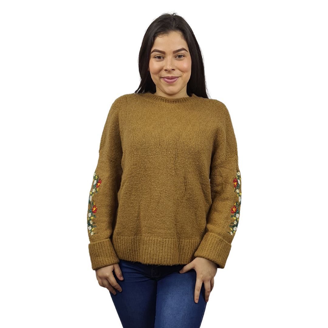 Sweater Vero Moda Marron Style ROSE L/S KNIT(VMC-UR)