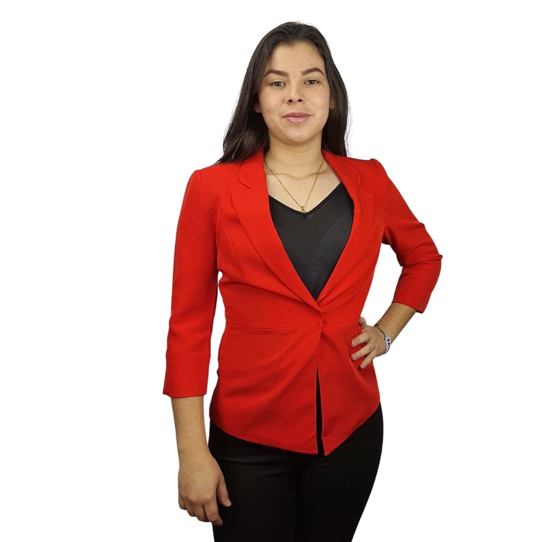 Blazer Vero moda Rojo Style YVONNE 3/4 BLAZER(NL)