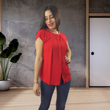Blusa Vero Moda Rojo Style SALOME S/L SHIRT(VMC-NN)