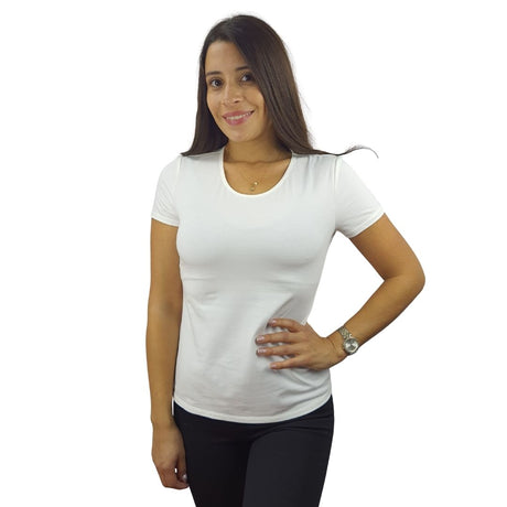 Polera Vero moda Blanco  Style ESTER S/S TOP(MM)-OR
