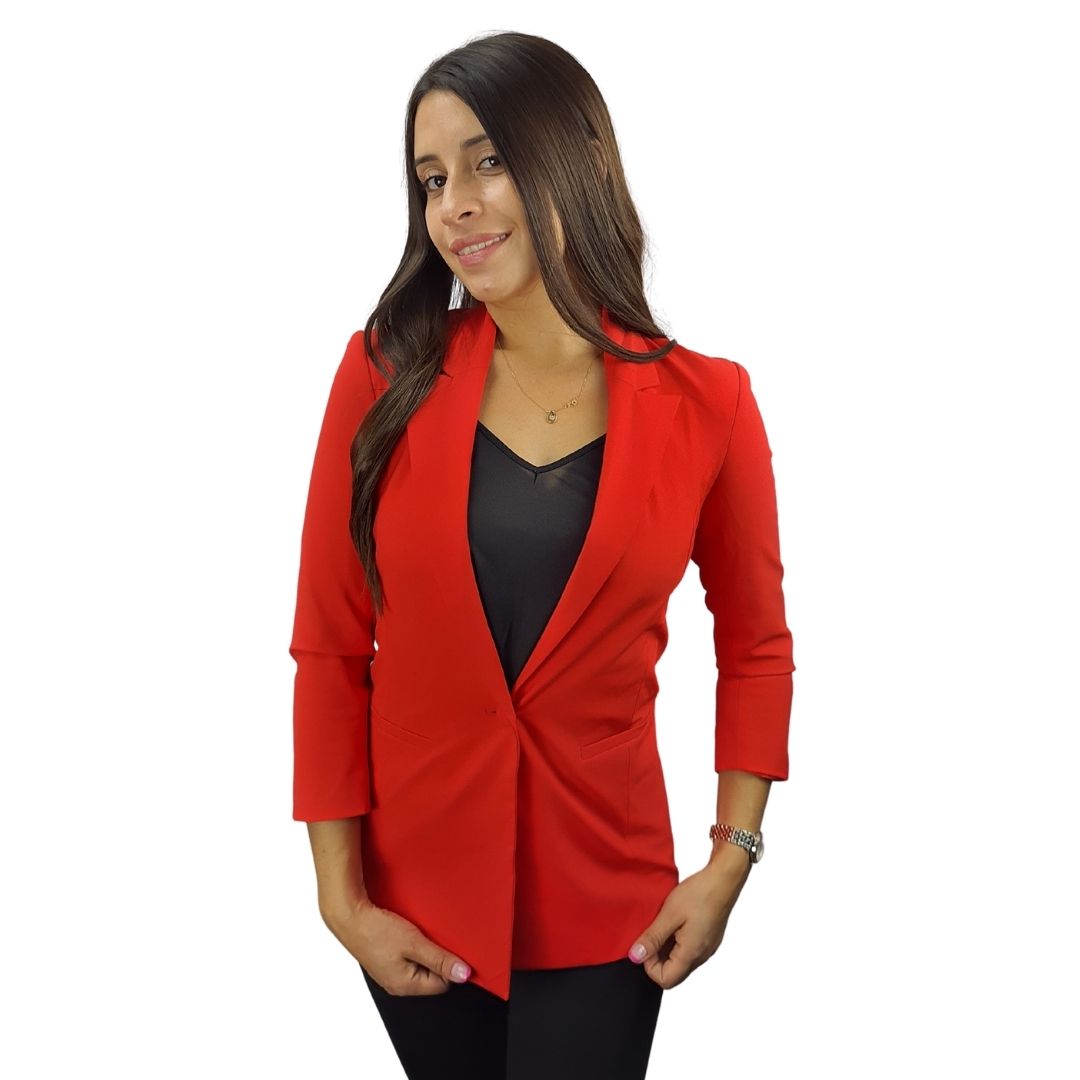 Blazer Vero Moda Rojo Style SARA 3/4 BLAZER(TP)