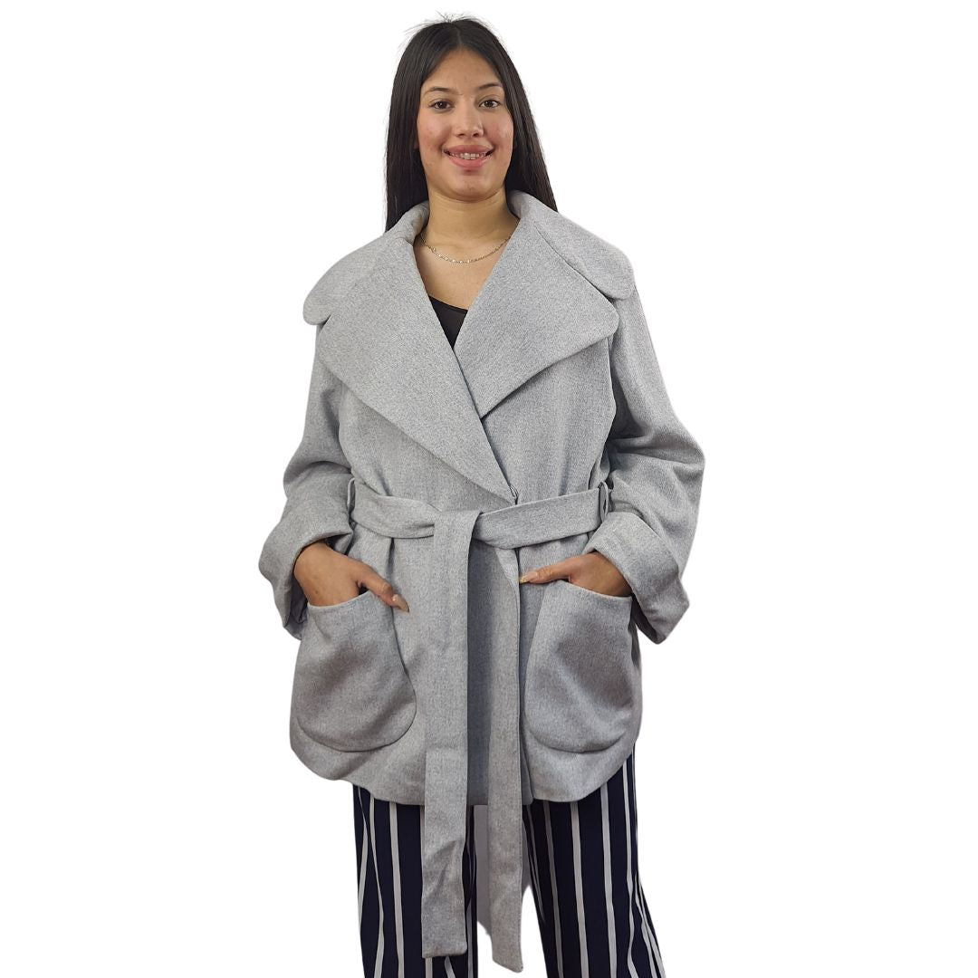 Blazer Vero Moda Gris Style JACKLYN L/S WOOL COAT(VMC-NL)