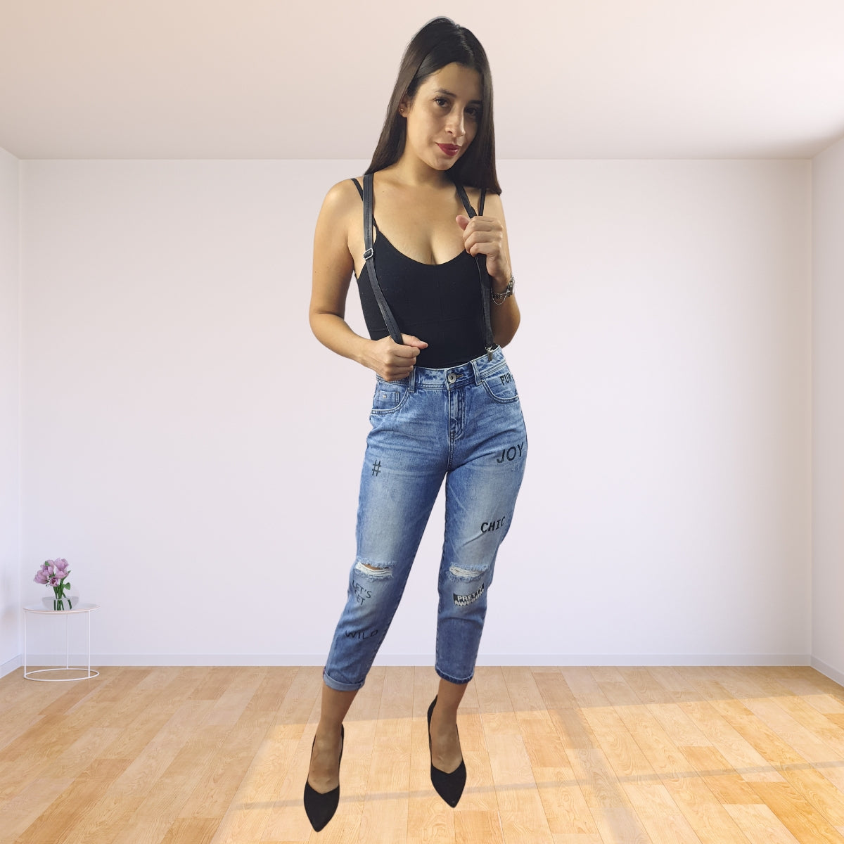 Jeans Vero Moda Azul Style LAKE 7/8 BOYFRIEND JEANS(NE-CT-3)