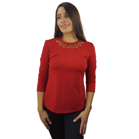 Blusa Vero moda Vino  Style ALICE 3/4 TOP(HH)