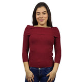 Blusa Vero Moda Burdeo Style BITTERSWEET 3/4 KNIT(UM)