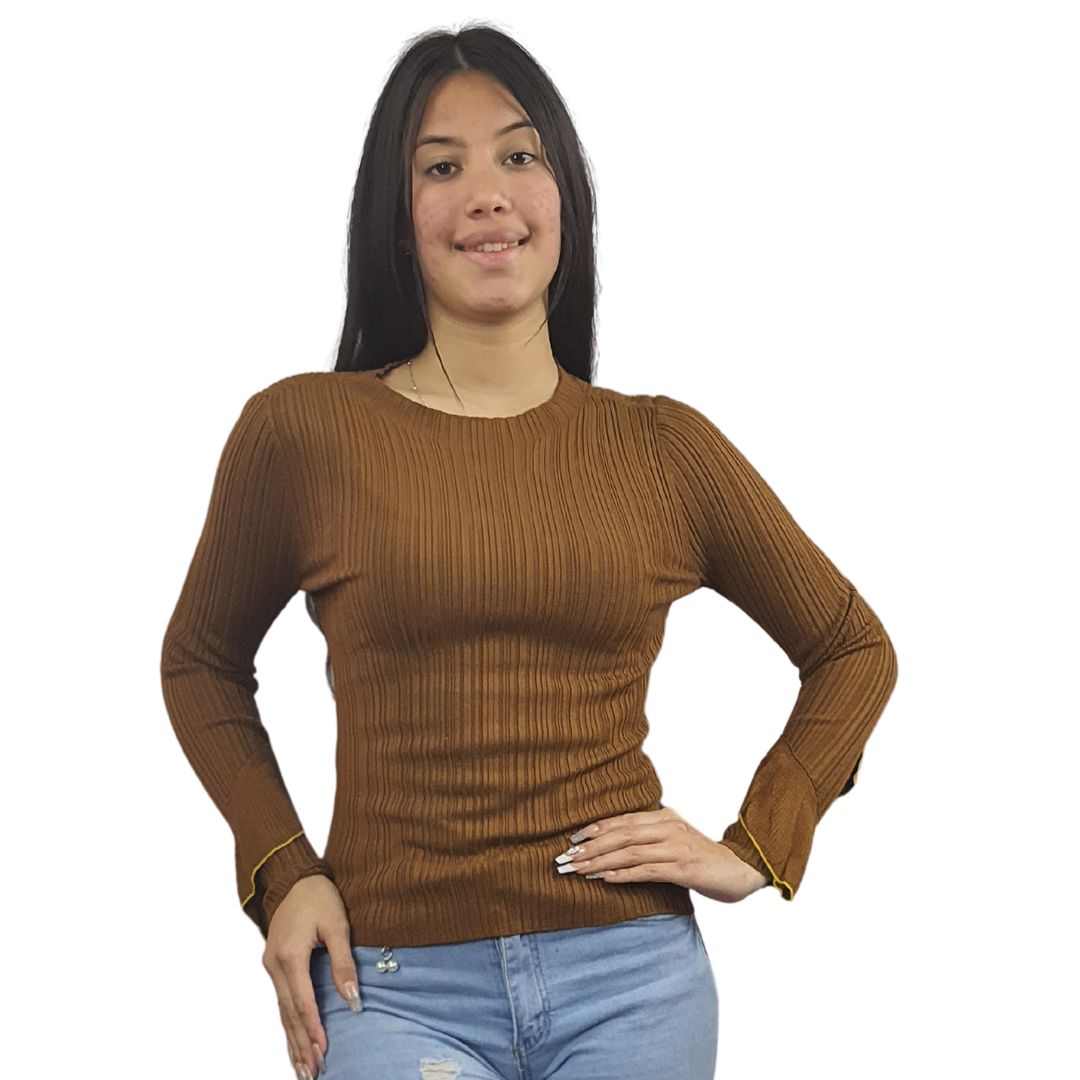 Blusa Vero Moda Marron Style LULU L/S KNIT(FL)