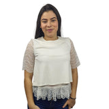 Blusa Vero Moda Blanco Style LILTH 1/2 JERSEY TOP(VMC-RN)
