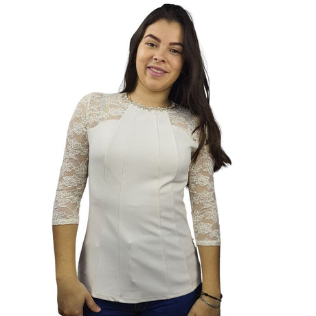Blusa Vero Moda Beige Style MELON 3/4 JERSEY TOP(VMC-BN-ET-2)