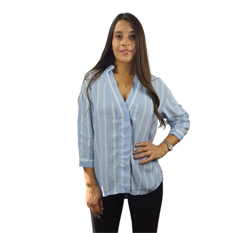 Camisa Vero Moda Azul  Style THERE 3/4 SHIRT SET(MM)
