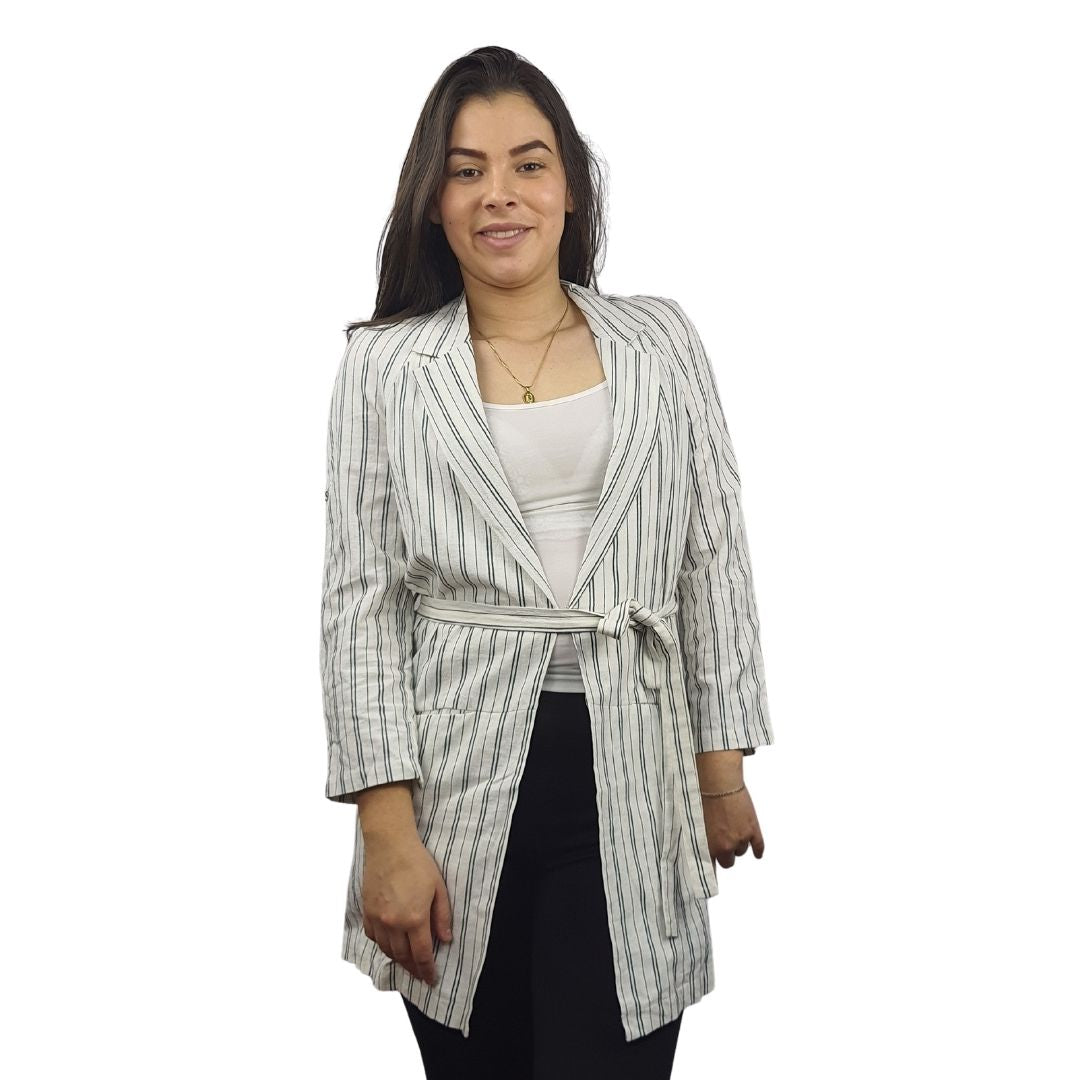 Tapado Vero Moda Blanco  Style VILLAGE KIMONO 3/4 BLAZER(PM-EC-2)